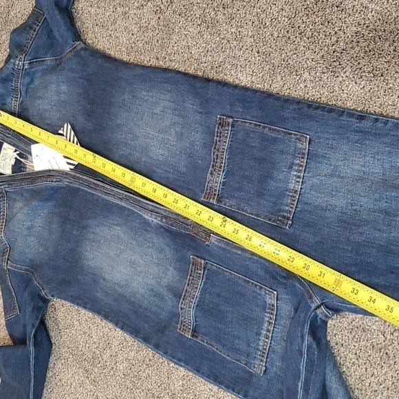 NWR Sandrine Rose X Free People Distressed Y2K 90s jumpsuit coverall jeans XS - Picture 11 of 11